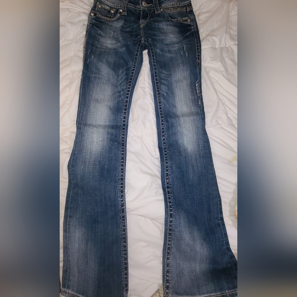 Womens Rock Revival  Alanis With Indigo Stitch Detail Jeans 27x31